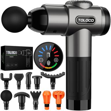 TOLOCO Massage Gun (Grey, 10 Heads) | Mubboo