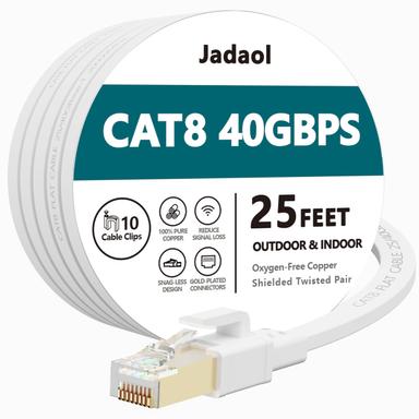 Jadaol Cat 8 Ethernet Cable 25 ft