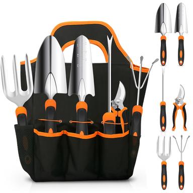 CHRYZTAL Stainless Steel Gardening Tool Set (7-Piece)
