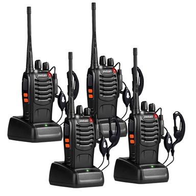 pxton PX-888S Walkie Talkies 4-Pack with Earpieces