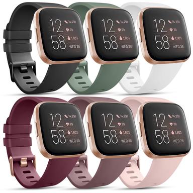 AK 6 Pack Sport Bands Compatible with Fitbit Versa 2