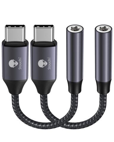 Stouchi USB C to 3.5mm Adapter (2-Pack)