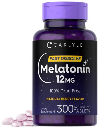 Carlyle Melatonin 12 mg Fast Dissolve 300 Tablets
