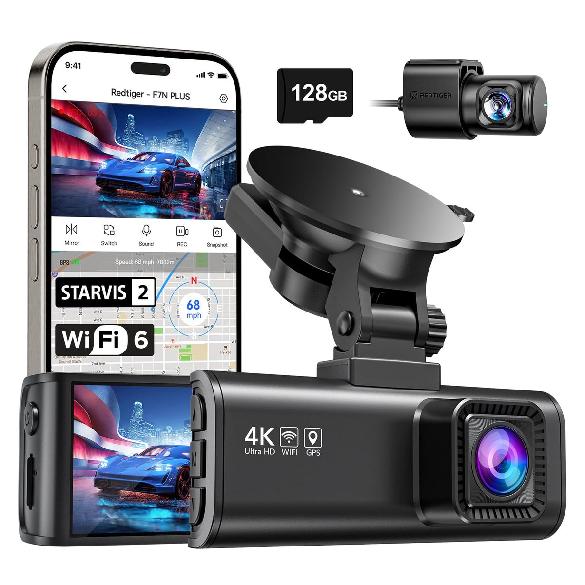 REDTIGER F7NP 4K Dash Cam Front and Rear | Mubboo