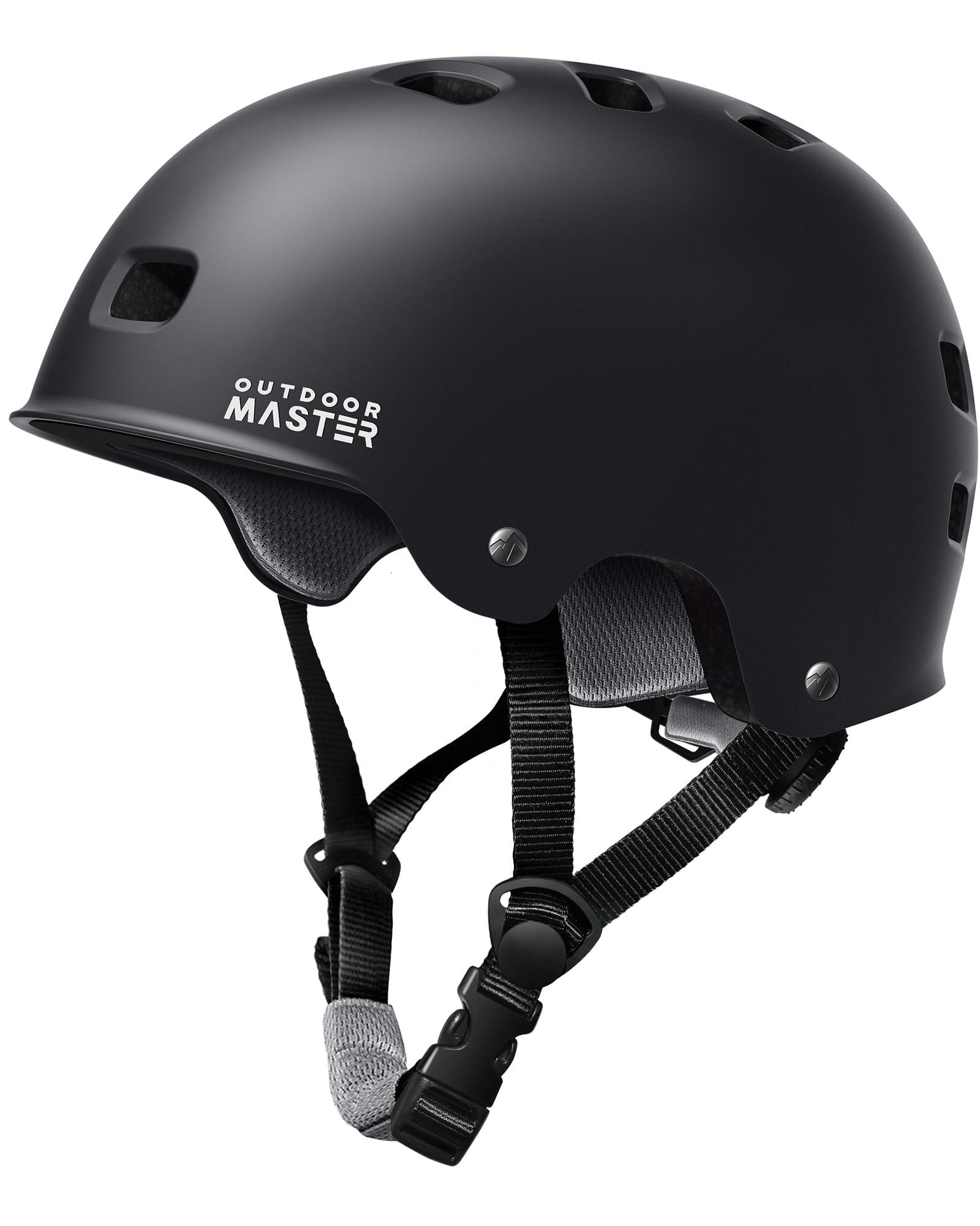 OutdoorMaster Skateboard Cycling Helmet with two removable liners and ventilation