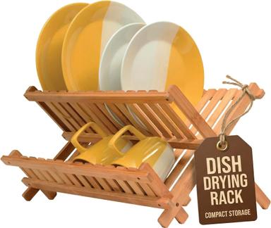 Bambüsi Collapsible Bamboo 2-Tier Rack
