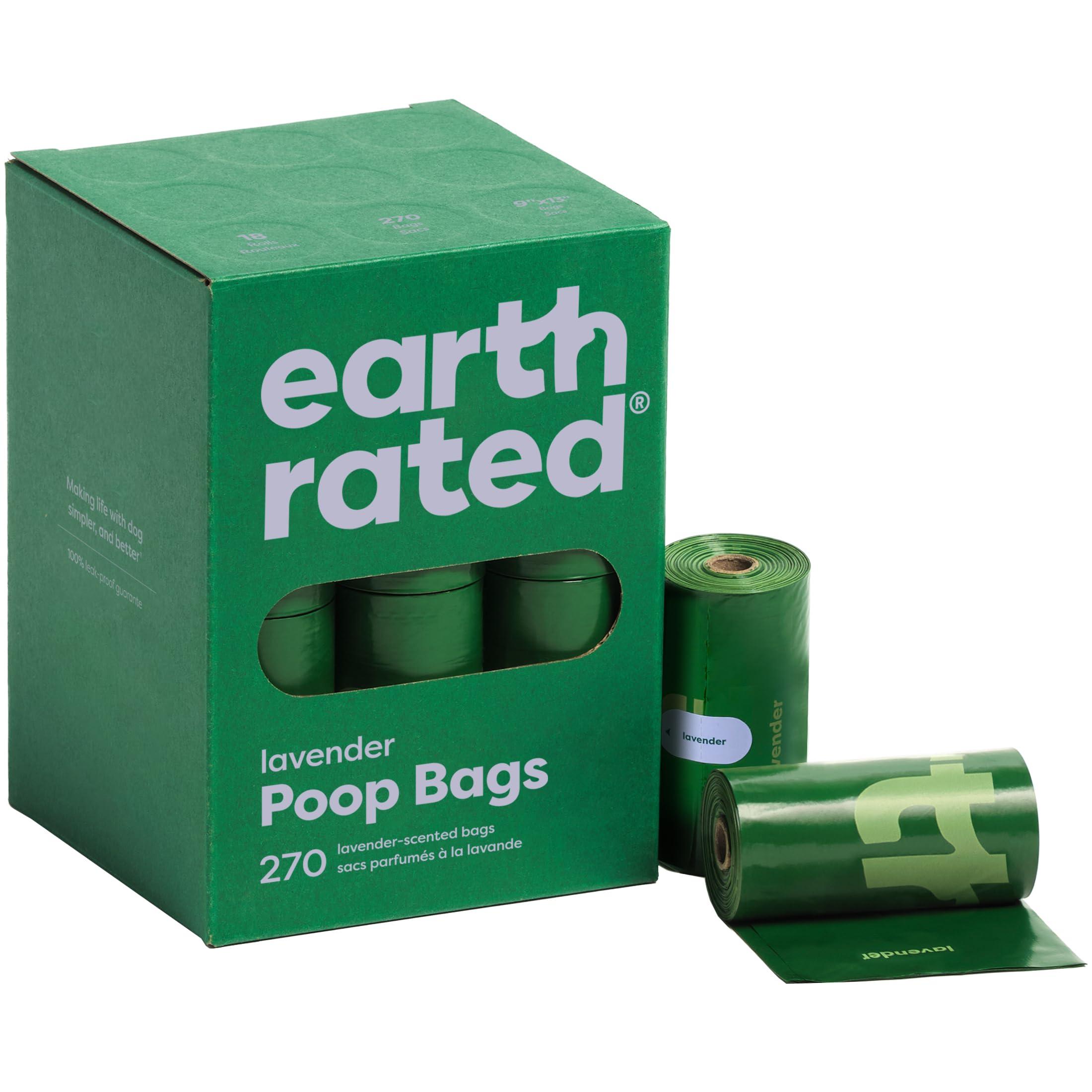 Earth Rated Poop Bags for Dogs, lavender scented, 270 count box
