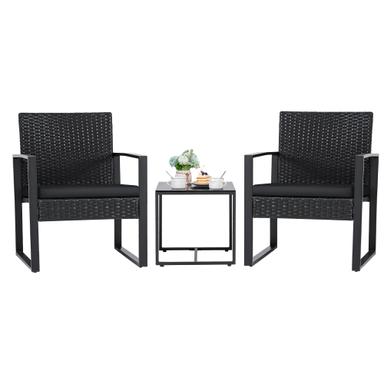 Flamaker 3-Piece Outdoor Wicker Bistro Set