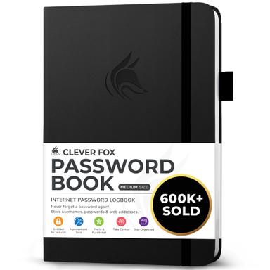 Clever Fox Password Book with Alphabetical Tabs