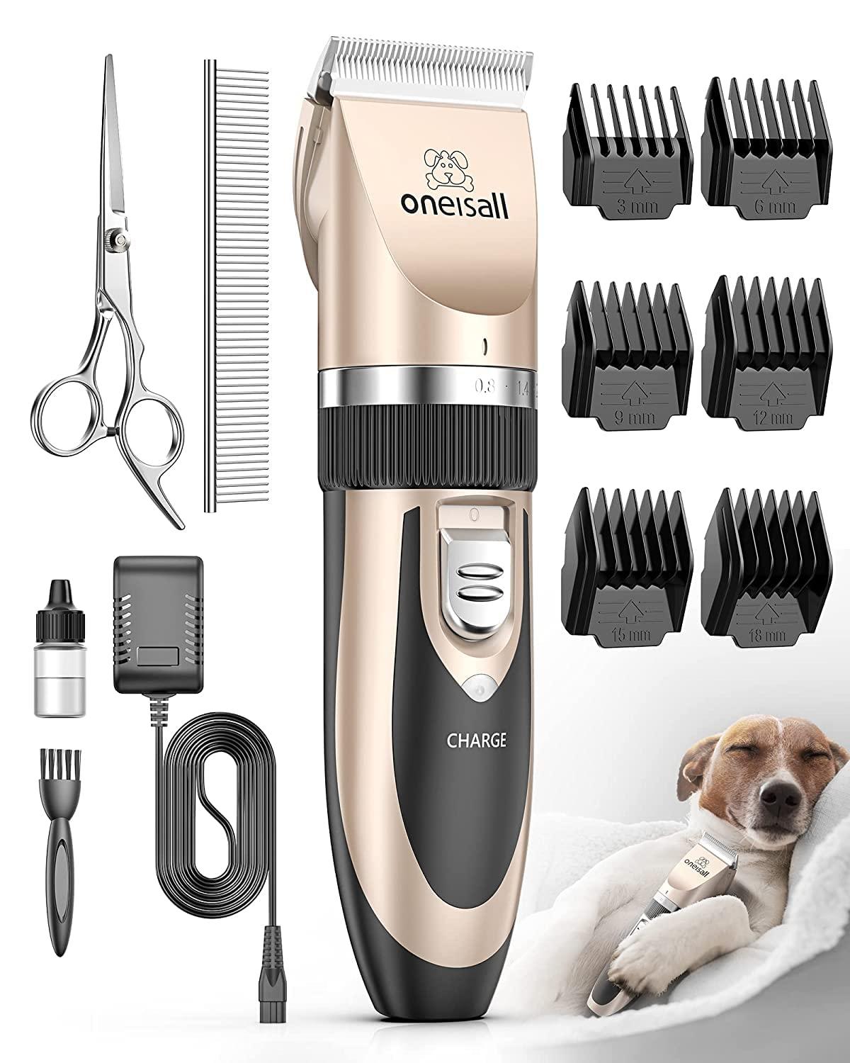 oneisall Dog Clippers Low Noise Gold, #1 dog grooming clipper