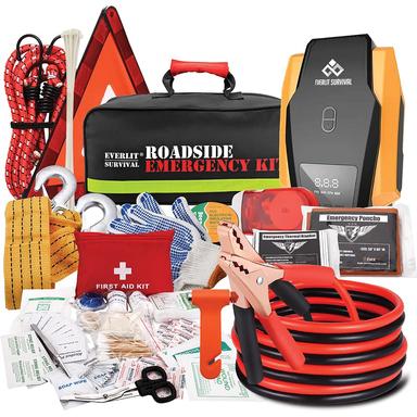 EVERLIT 108-Piece Survival Car Emergency Kit