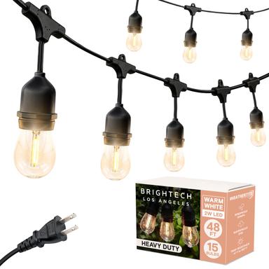 Brightech Ambience Pro – 48FT Dimmable 2W Vintage Edison Bulbs