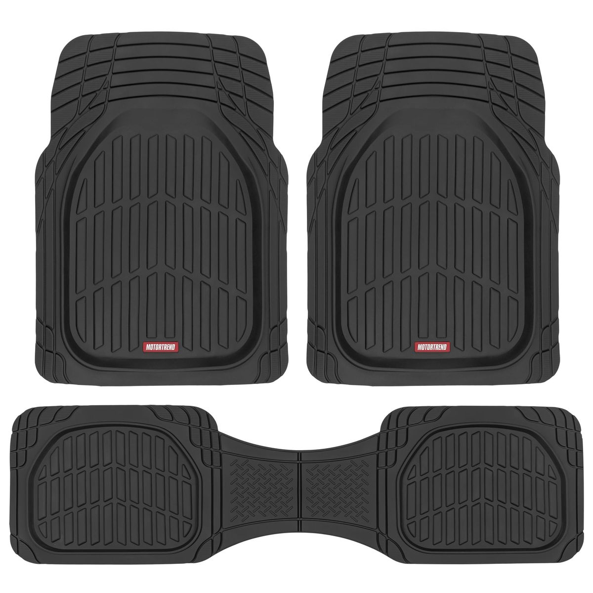 Motor Trend FlexTough All-Weather Rubber Car Floor Mats