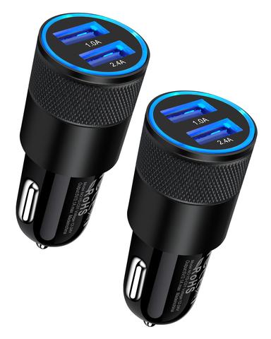 AILKIN 2-Pack Dual USB Car Charger