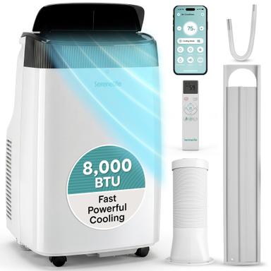 SereneLife Portable Air Conditioner 8000 BTU with WiFi
