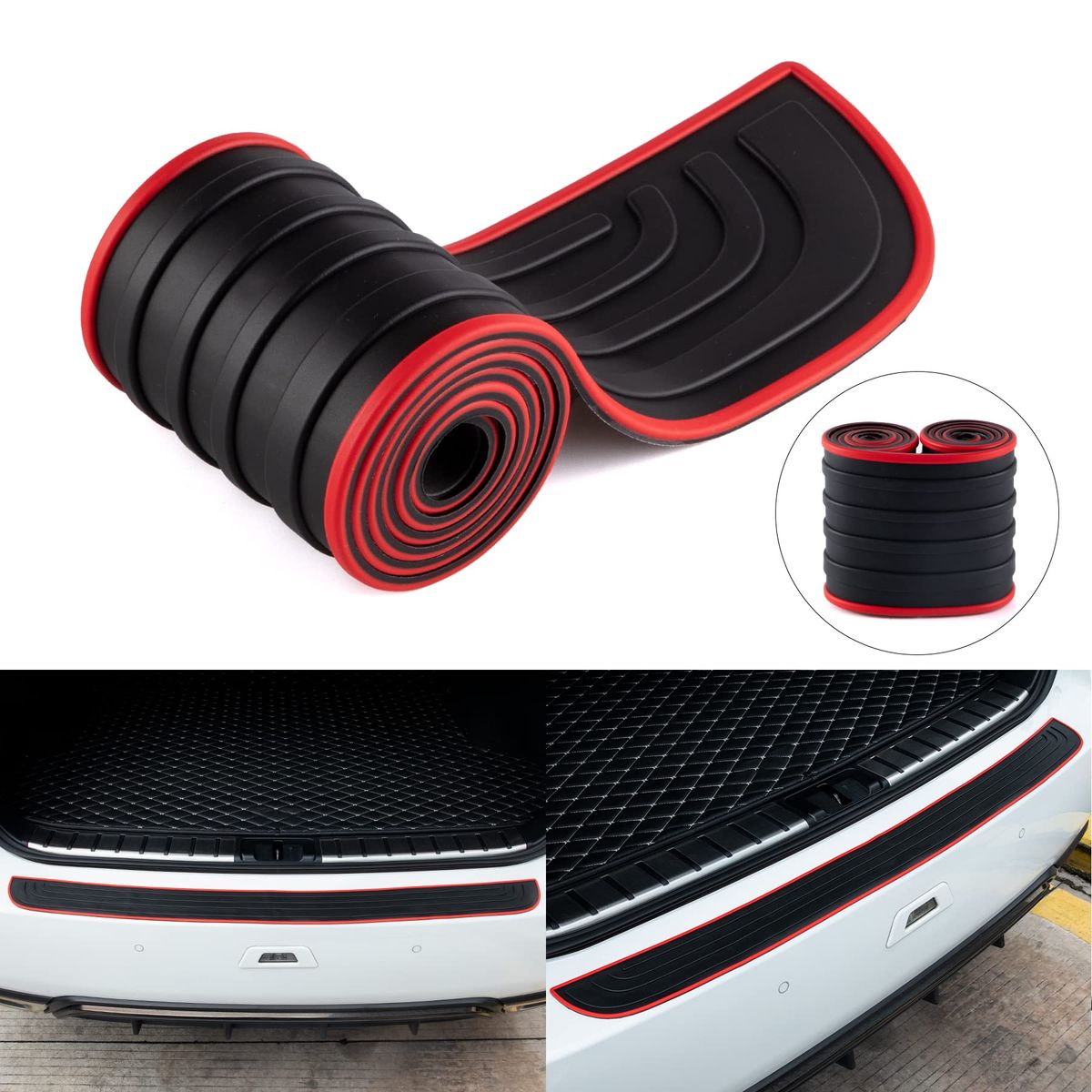 SINGARO Car Rear Bumper Protector installed on a car bumper | Mubboo