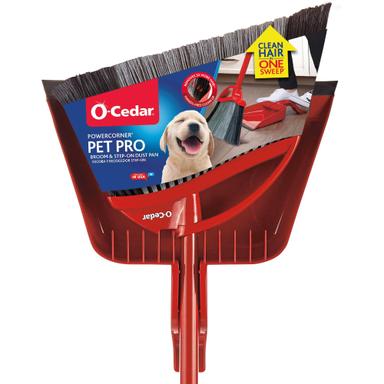 O-Cedar Pet Pro Broom with Step-On Dustpan