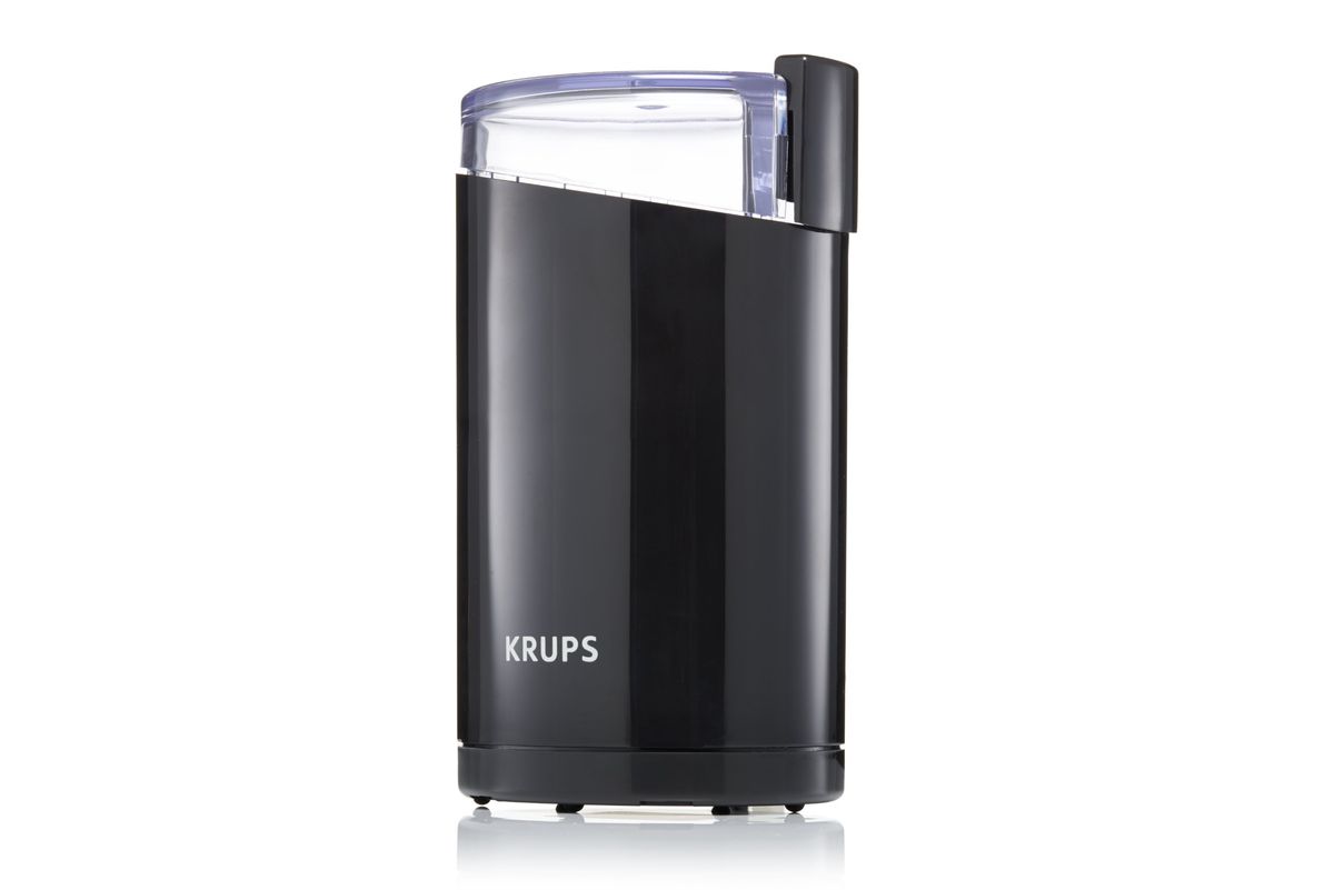 KRUPS Precision Electric Coffee Grinder on a kitchen counter