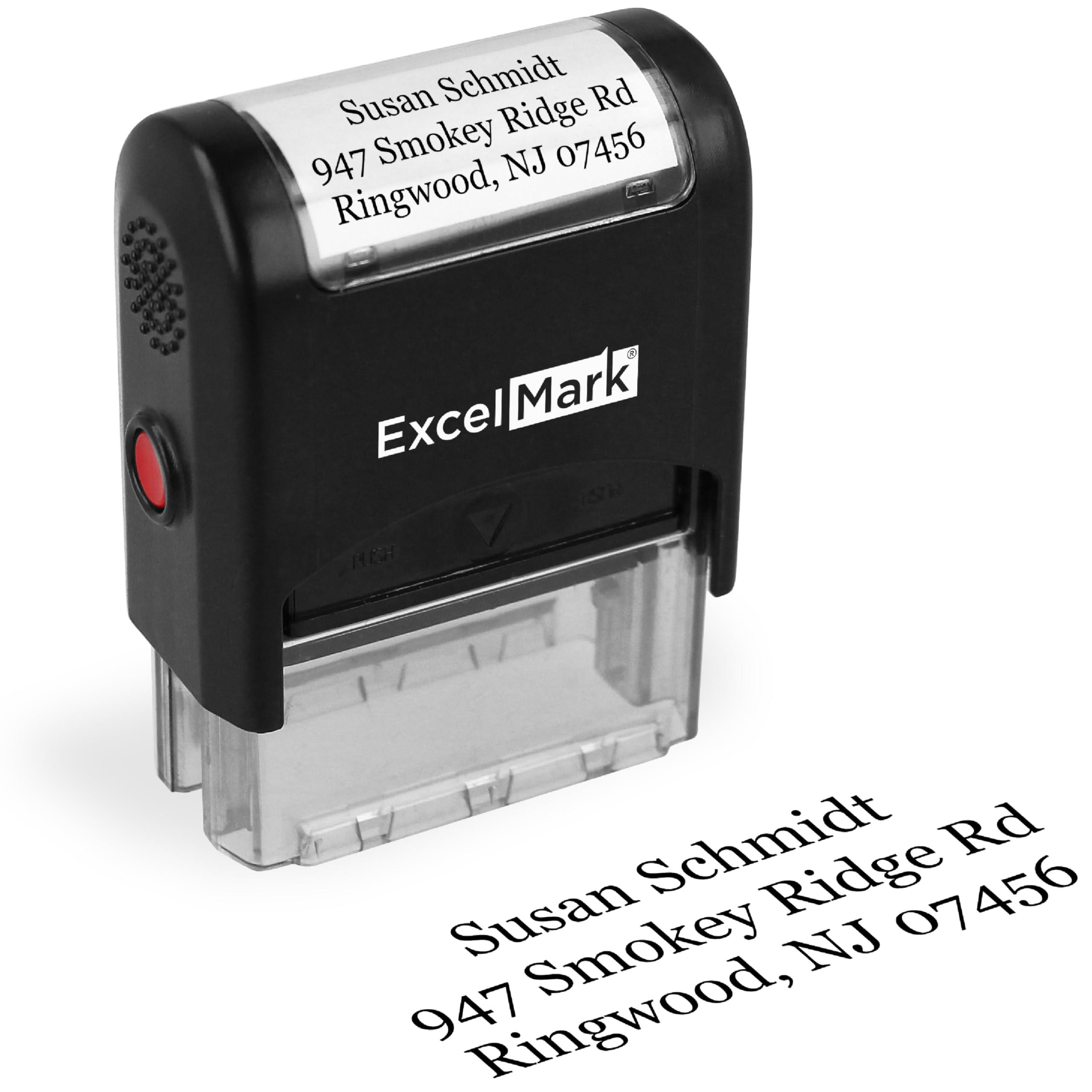 ExcelMark Custom Stamp – Self-inking rubber stamp with clear, crisp impressions