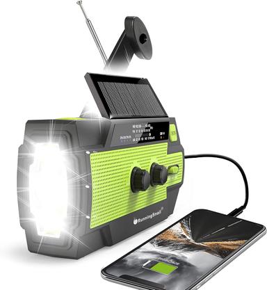 RunningSnail Emergency Crank Weather Radio 14800mWh
