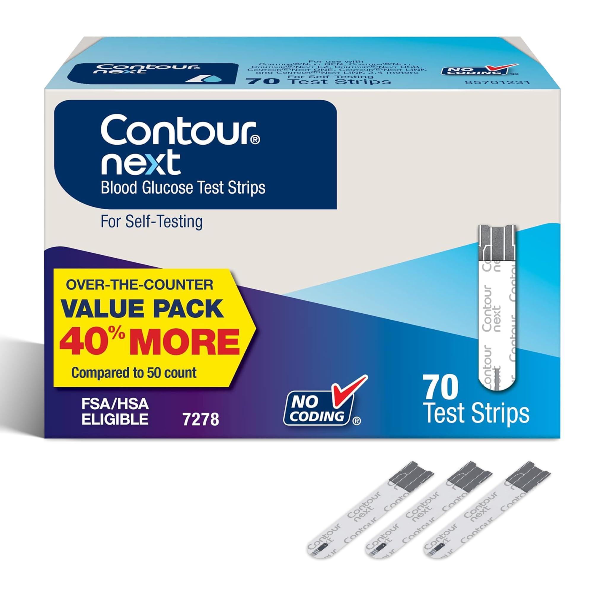 Ascensia Contour Next blood glucose test strips box