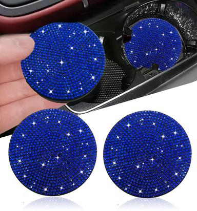 NBTEPEM Bling Car Cup Holder Coasters (2-Pack)