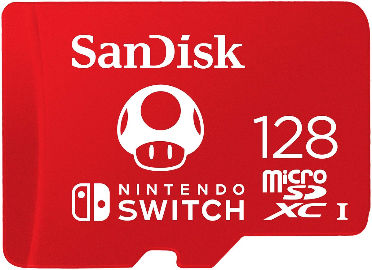 SanDisk 128GB microSD Card for Nintendo Switch in packaging