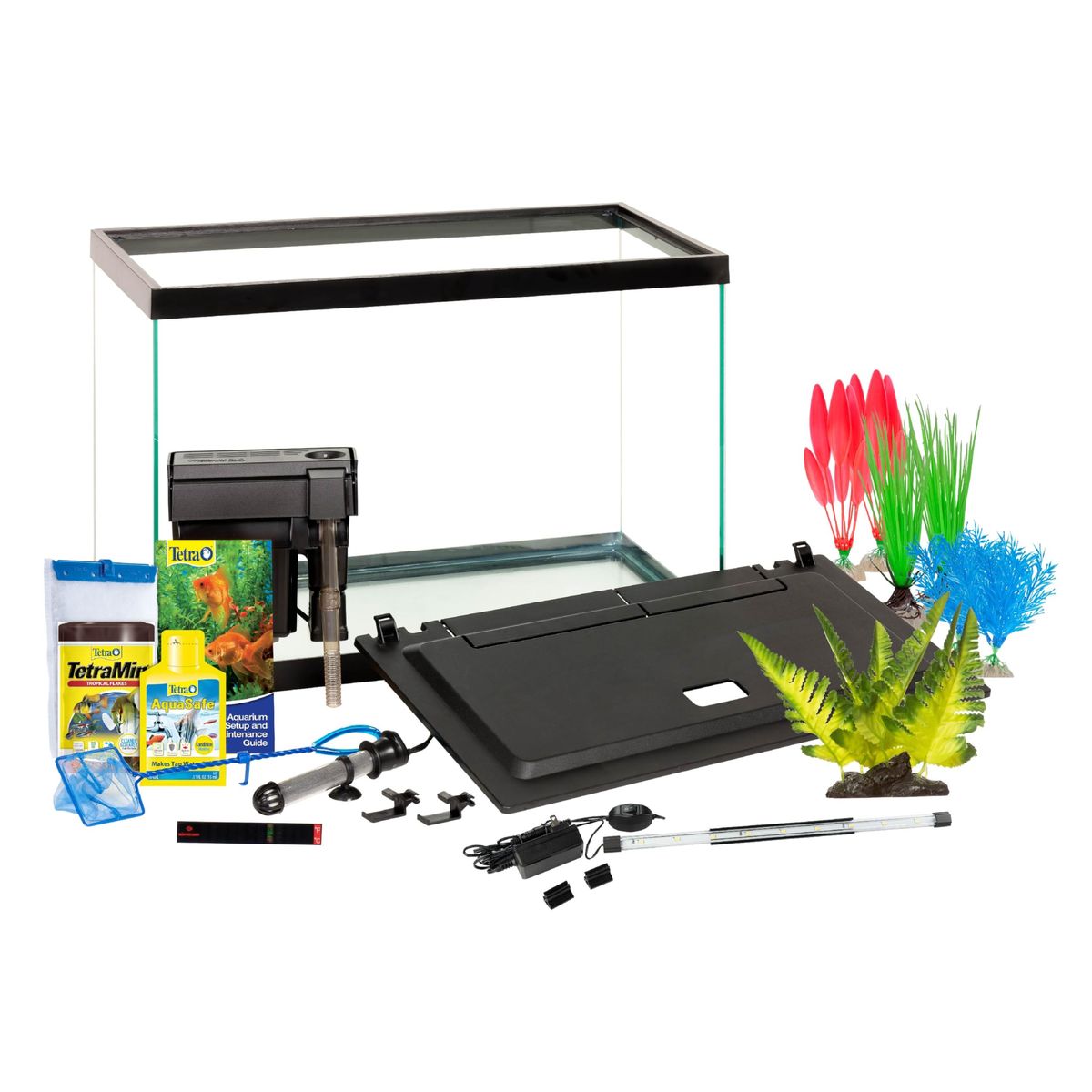 Tetra 20 Gallon Aquarium Kit with LED lighting and decor