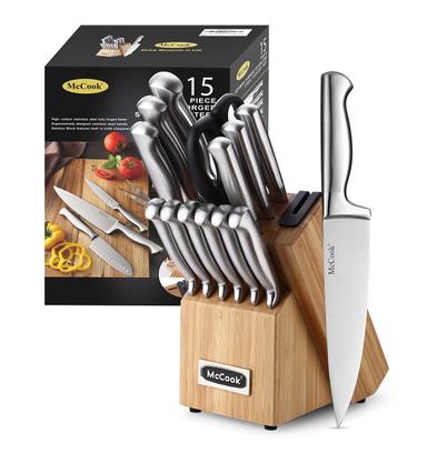McCook 15-Piece German Stainless Steel Knife Set