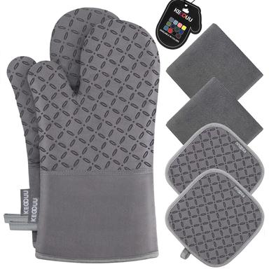 KEGOUU 6‑Piece Oven Mitts & Pot Holders Set