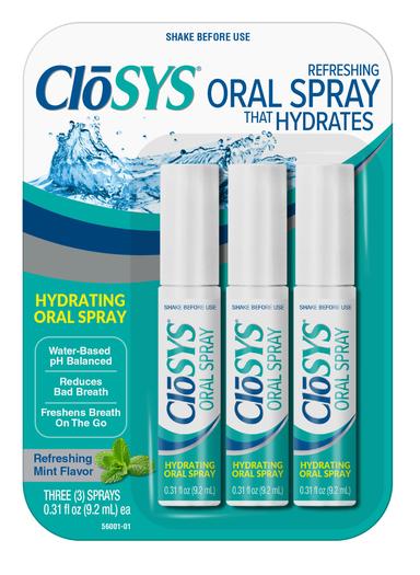CloSYS Oral Breath Spray (3-Pack, 0.31 oz each)