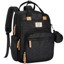 RUVALINO Diaper Bag Backpack-Multifunction Baby Travel Bag with Changing pad, Insulated Bottle Holders & Pacifier Case, Large Capacity, Waterproof, Black Leopard | Mubboo
