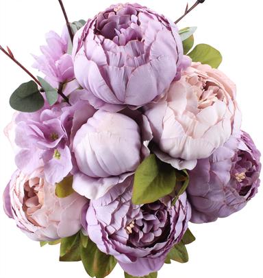 Duovlo Vintage Peony Silk Single Stem (New Purple)