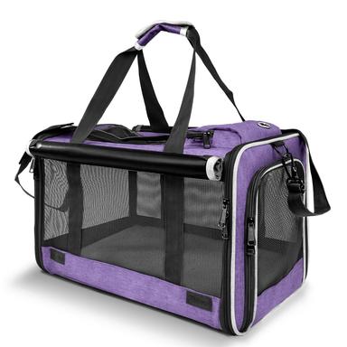GAPZER Ventilated Softside Pet Carrier, Purple | Mubboo