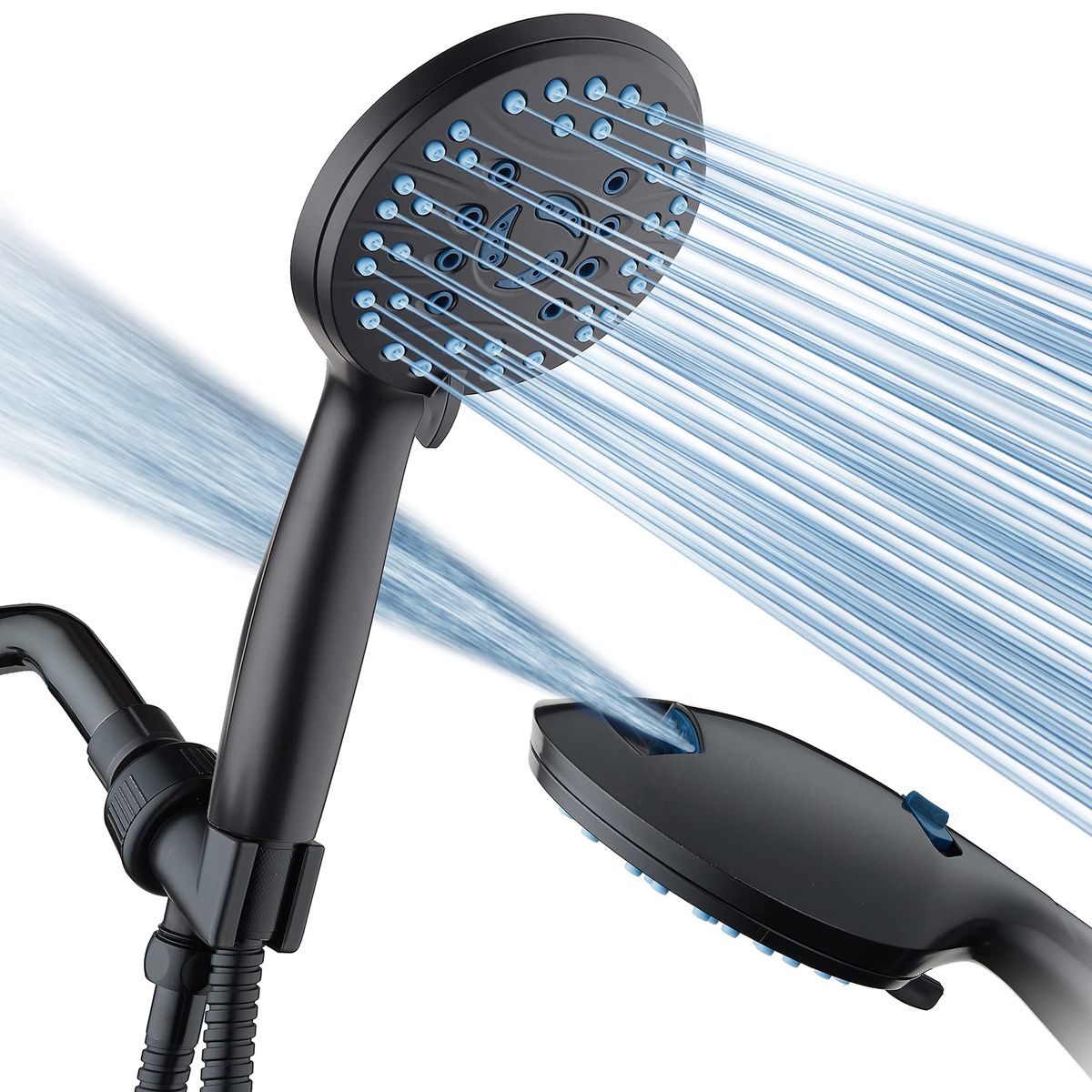 AquaCare High Pressure 8-mode Handheld Shower Head in chrome finish