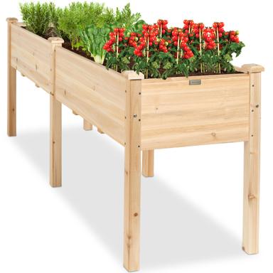 Best Choice Products Elevated Wood Planter Box