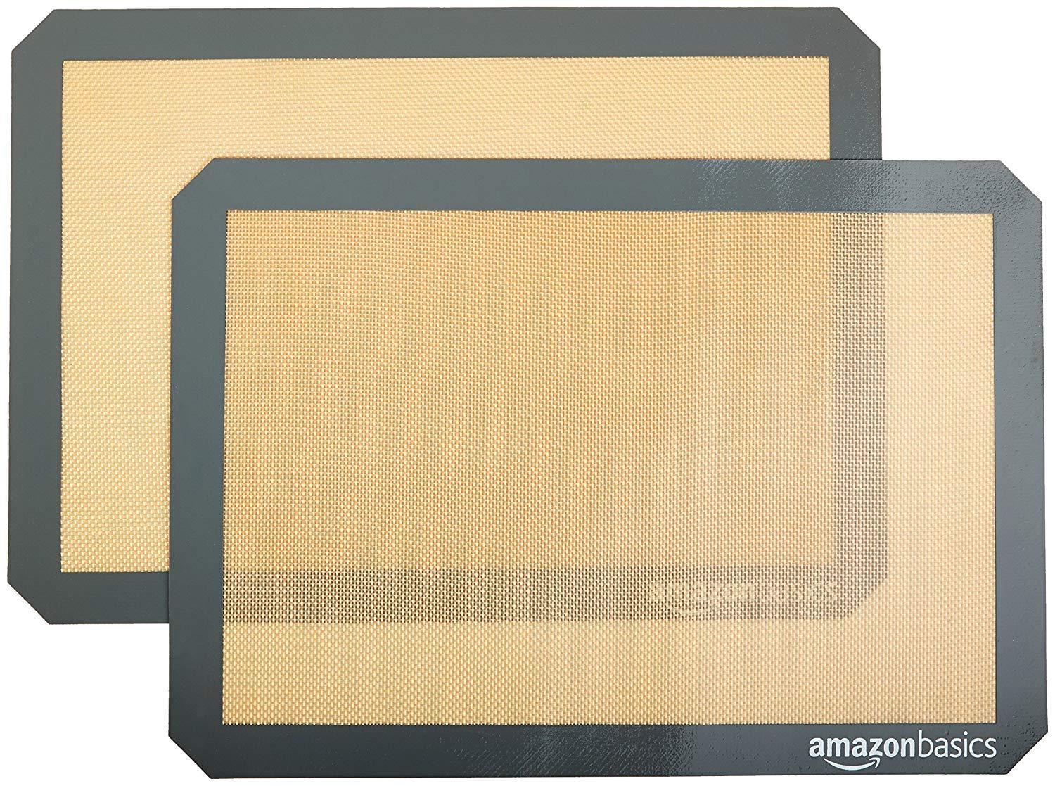 Amazon Basics Silicone Baking Mat, 2‑Pack