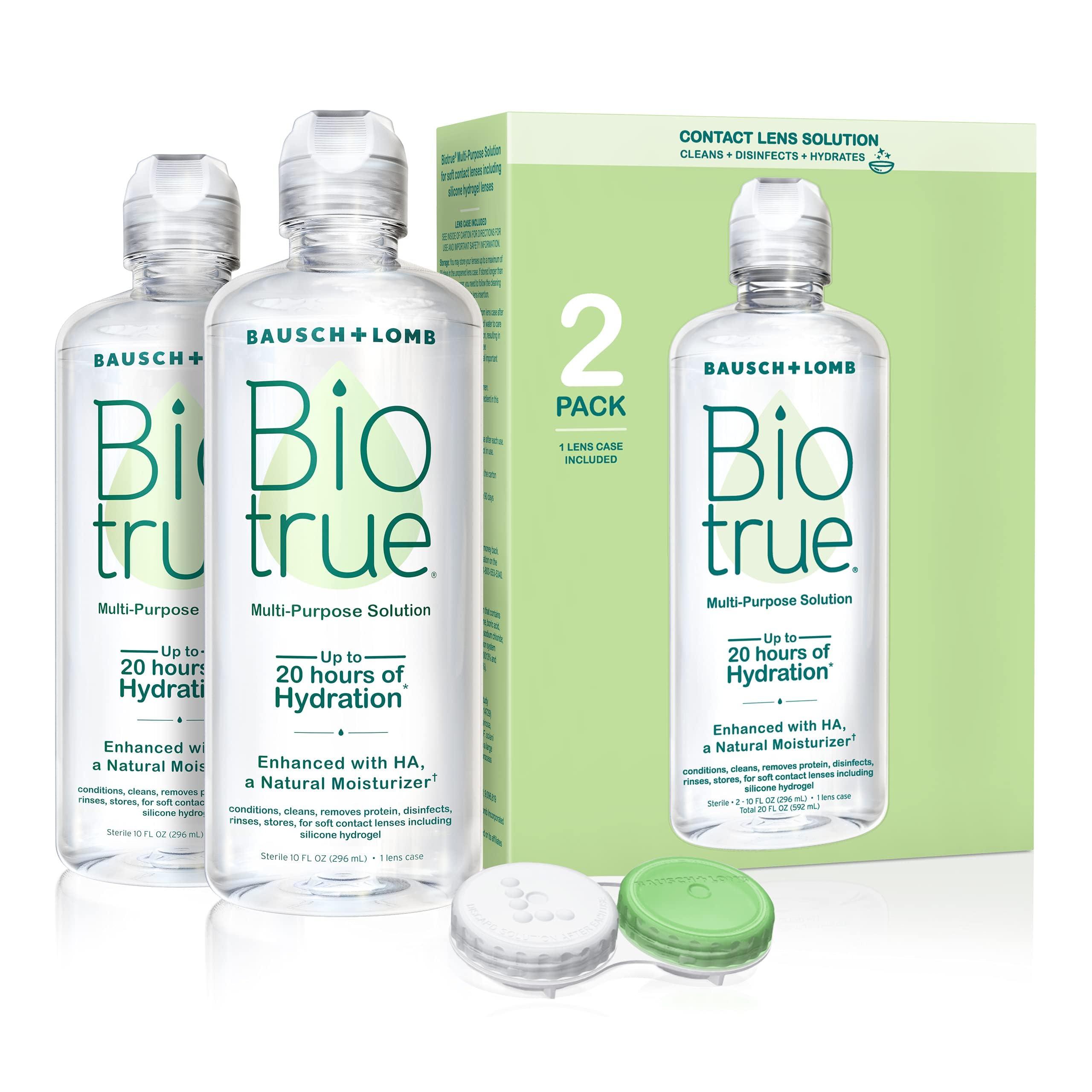 Biotrue Contact Solution multi-purpose solution bottle with lens case
