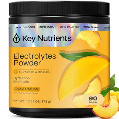 Key Nutrients Selenium Electrolytes Powder Peach Mango