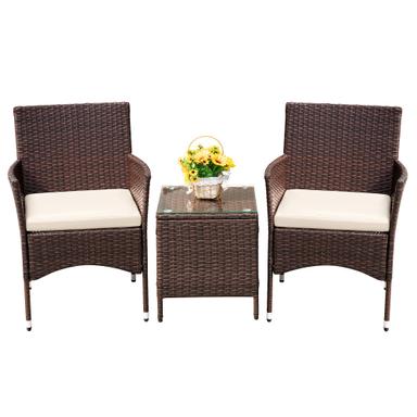 Devoko 3-Piece Patio Rattan Set