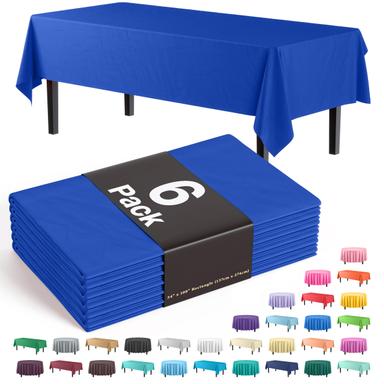 Party Solids Premium Blue Tablecloth (6-Pack) | Mubboo
