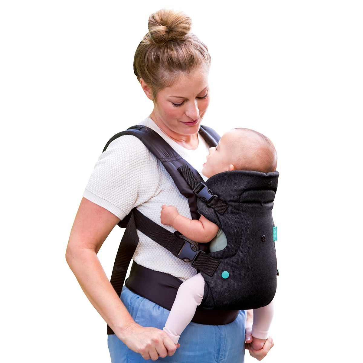 Infantino Flip 4-in-1 Convertible Baby Carrier in use