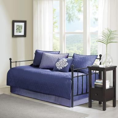 Madison Park Cotton Daybed Cover β Quebec Navy | Mubboo
