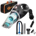 THISWORX Car Vacuum Cleaner - Portable, High Power, Handheld Vacuums w/ 3 Attachments, 16 Ft Cord & Bag - 12v, Auto Accessories Kit for Interior Detailing - Black | Mubboo