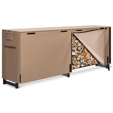 VIVOHOME 8 ft Firewood Rack with Cover | Mubboo
