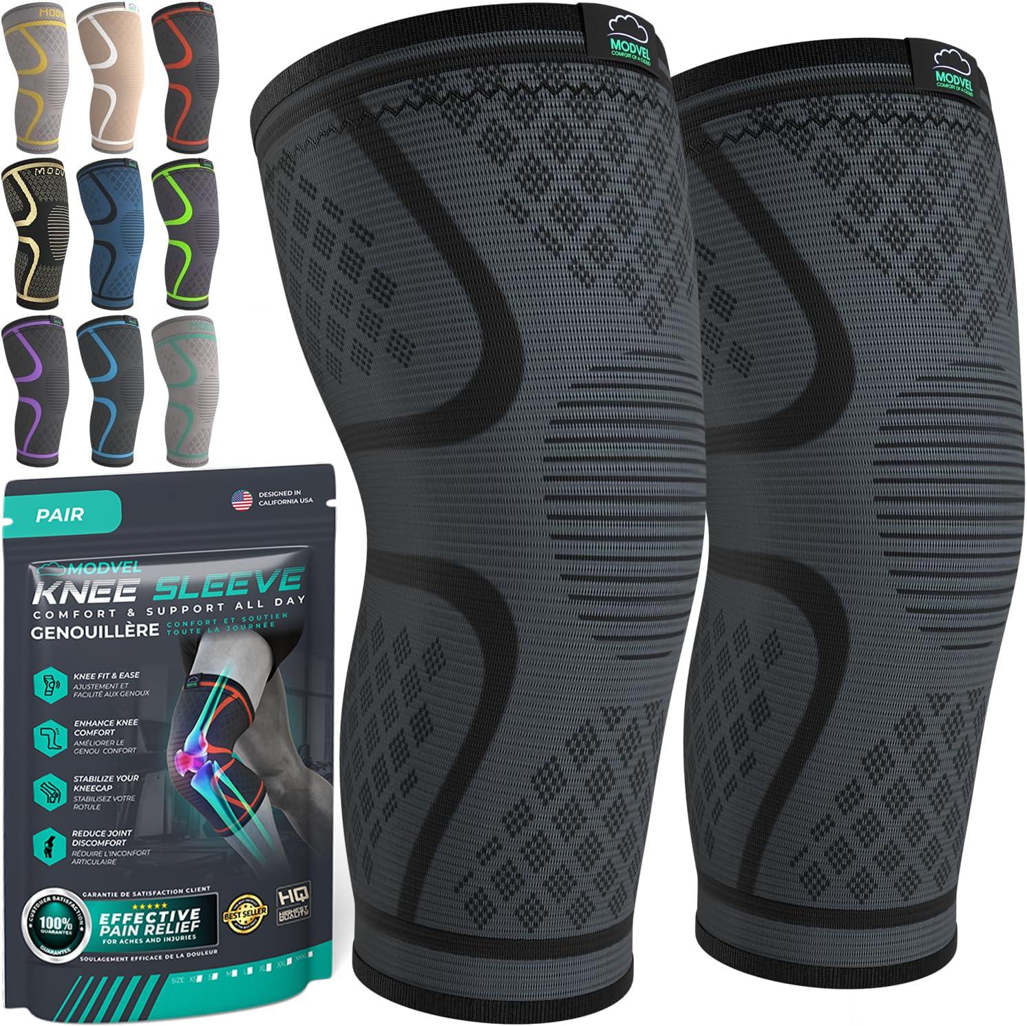 Modvel Compression Knee Brace for women and men, showing the two-pack on a white background