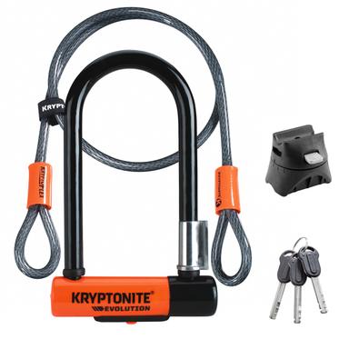 Kryptonite Evolution Mini-7 Bike U-Lock with 4 ft Security Cable