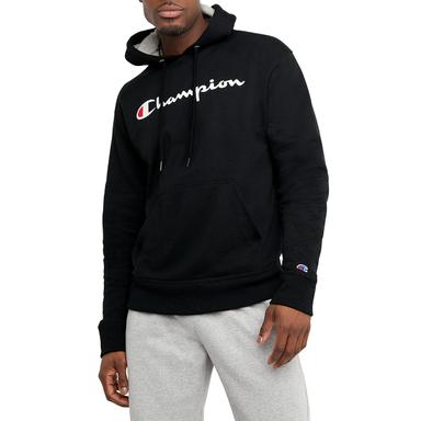 Champion Men's Pullover Graphic Fleece Hoodie, Classic Script Logo