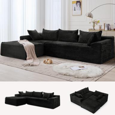 Korser 110” L‑Shaped Modular Sectional Sofa