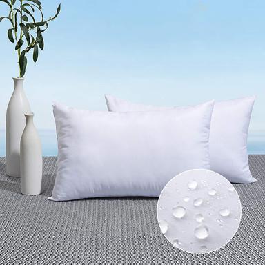 MIULEE 12x20 Outdoor Lumbar Pillow Inserts (2-Pack)